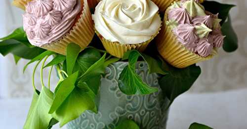 Bouquet de cupcakes (ganache montée chocolat blanc)