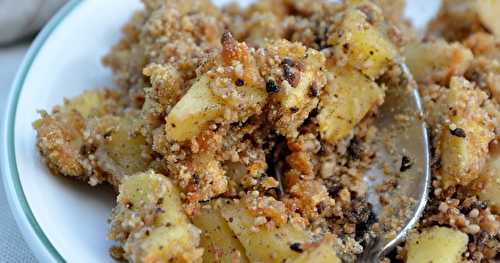 Crumble pommes-abricots secs (IG bas,sans beurre)