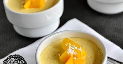 Petits pots de crème à la mangue ( sans oeufs)