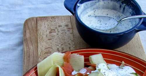 Tagliatelles de concombre au saumon fumé