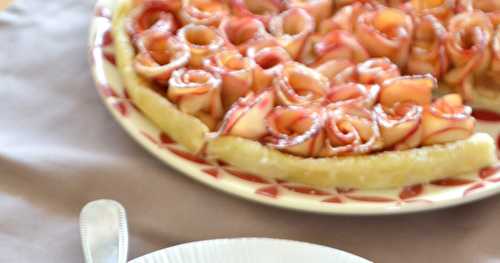 Tarte aux pommes "bouquet de roses"