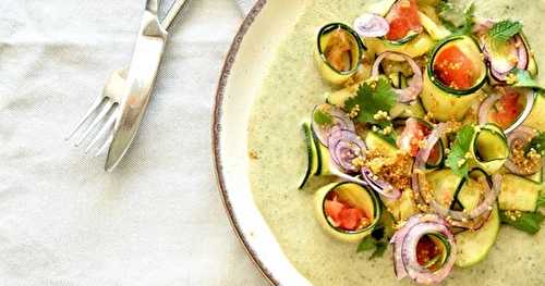 Courgettes marinées et leche de tigre, de Juan Arbelaez