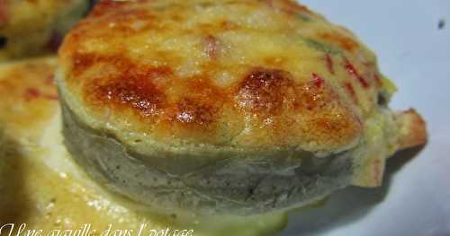 Artichauts gratinés au chèvre