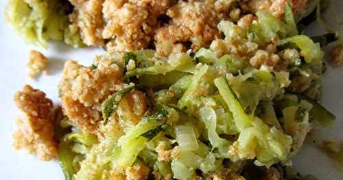 Crumble de courgettes et basilic