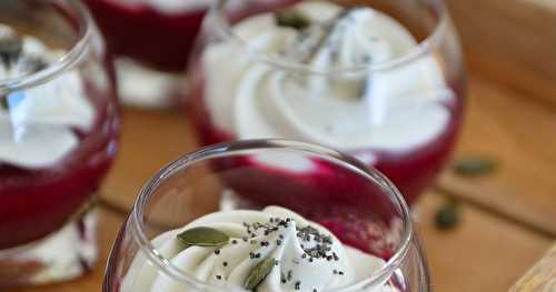 Gaspacho de betterave, chantilly de chèvre 