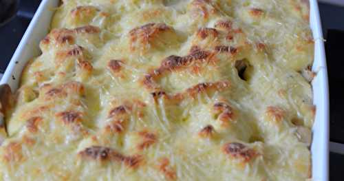 Gratin de chou-fleur au jambon, sauce mornay 