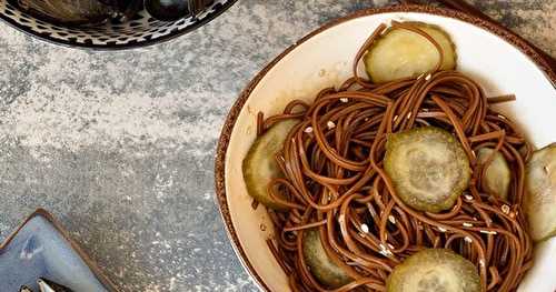 Moules au gingembre et nouilles soba 