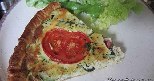 Quiche courgette-tomate