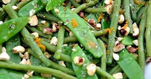 Salade de haricots verts et pois gourmands, d'Ottolenghi