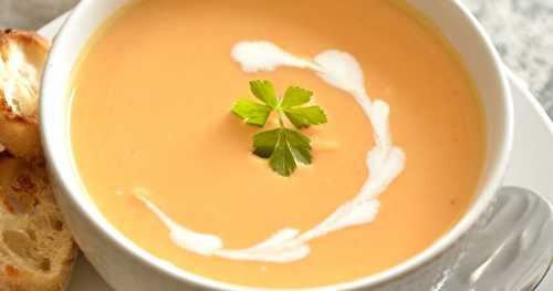 Soupe de carottes aux lentilles corail 