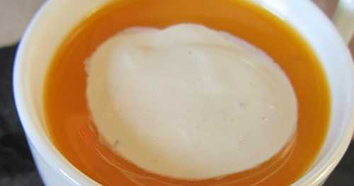 Velouté de courge butternut, chantilly au lard 