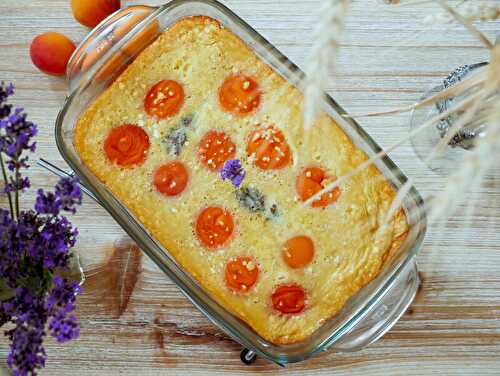 Clafoutis aux abricots et à la lavande (sans sucre)