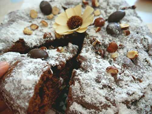 Gâteau au chocolat et aux noisettes sans matière grasse