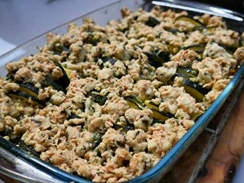 Le crumble de courgettes au Comté