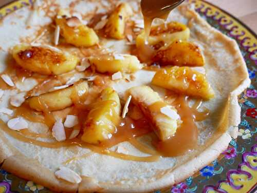 Crêpes aux pommes et caramel au beurre salé