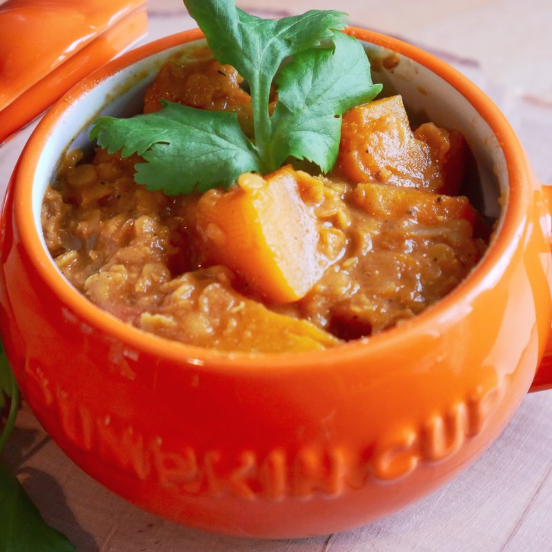 Dhal de potiron et lentilles corail 