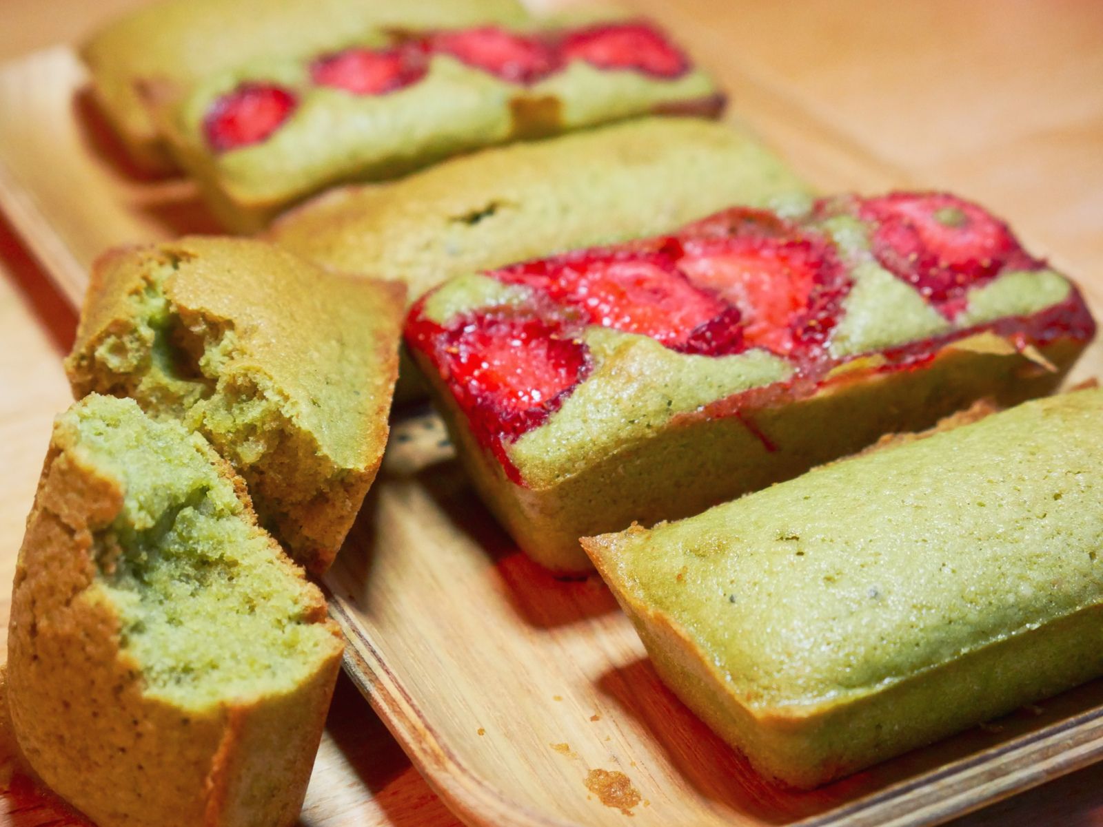 Financiers Matcha-Fraises