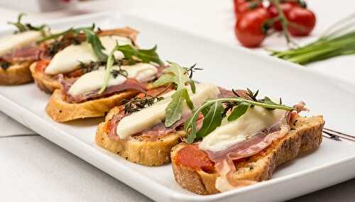 Bruschettas de figues caramélisées et Jambon de Parme