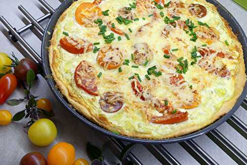 Recipe Zucchini, Pepper and Tomato Quiche