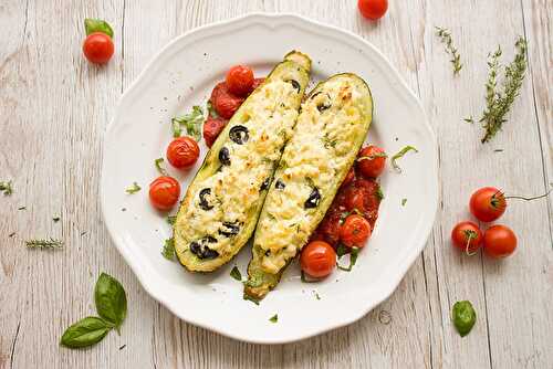 Recipe zucchini stuffed with goat cheese