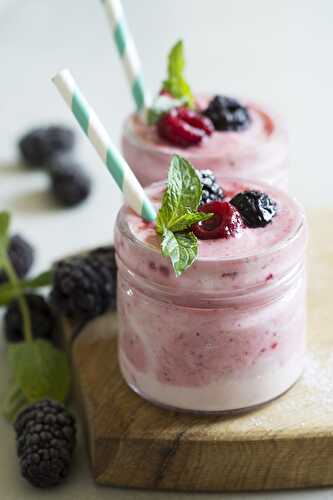 Smoothie vanille framboise