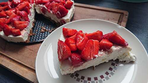 Cheesecake à la fraise et sans cuisson