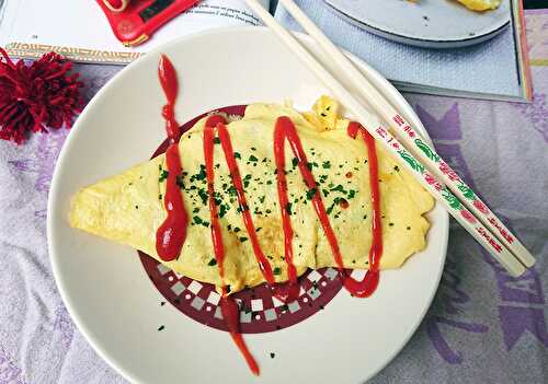 OMURAISU, l'omelette japonaise facrie au riz, recette facile et rapide