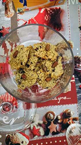 Cookies au flocon d'avoine et péptites de chocolat spécial Noël
