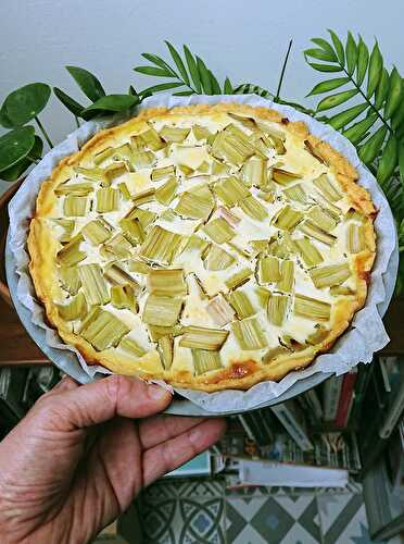 Recette de tarte à la Rhubarbe paysanne comme chez mamie