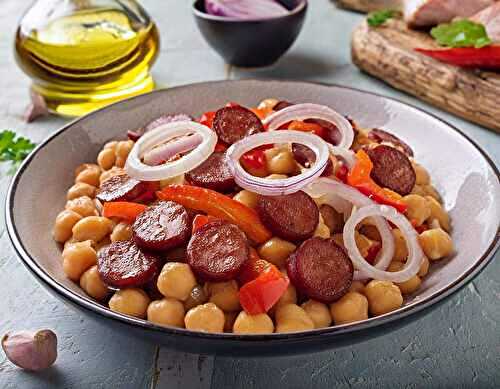 Salade de pois chiches au chorizo