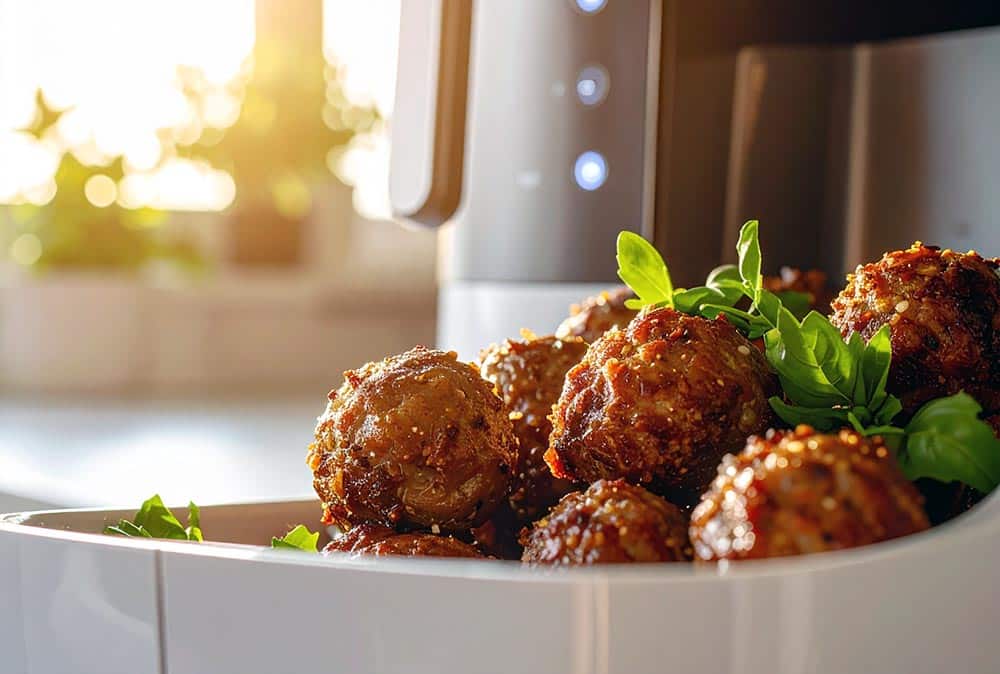 Boulettes de viande épicées à la friteuse à air : rapide, croustillant, savoureux !