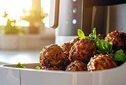 Boulettes de viande épicées à la friteuse à air : rapide, croustillant, savoureux !