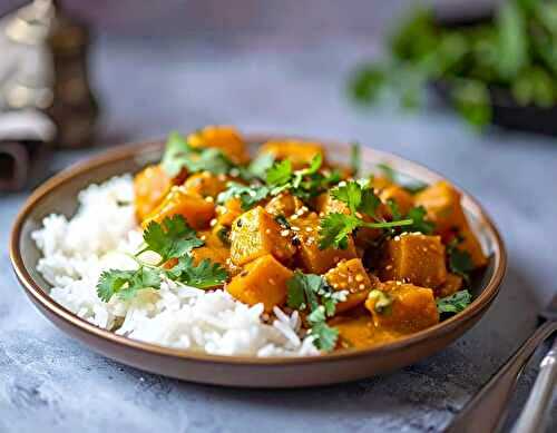 Curry de butternut parfumé au curcuma, cumin et coriandre : un plat sain et épicé