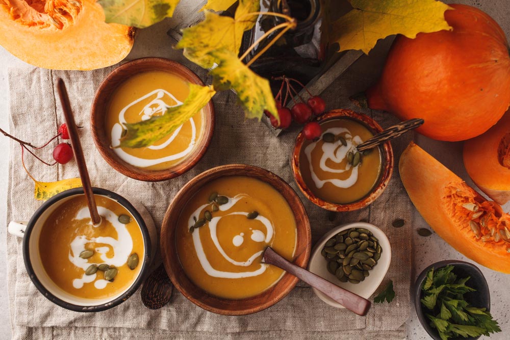 Soupe potimarron au lait de coco