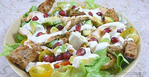 Blancs de poulet marinés en salade