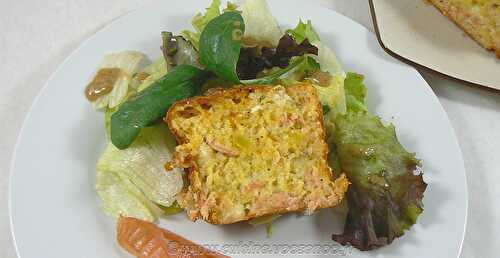 Cake au saumon fumé, courge et chèvre