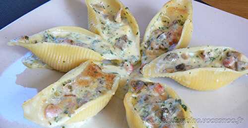 Conchiglionis campagnard (lardons, champignons, reblochon)