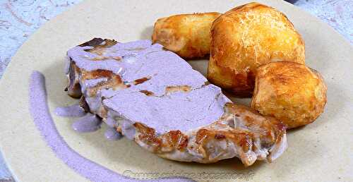 Côtes de veau de lait Limousin, sauce moutarde violette de Brive