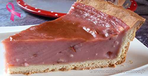 Flan pâtissier aux pralines roses et fleur d’oranger