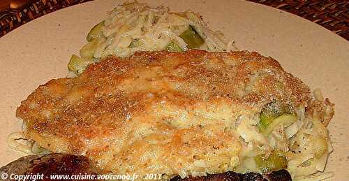 Gratin de nouilles aux courgettes