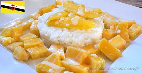 Mangue et riz collant sauce noix de coco