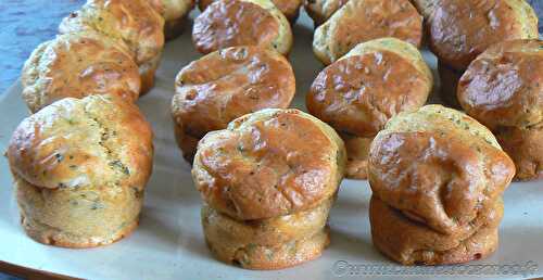 Mini-muffins au chèvre, tomates séchées et parmesan