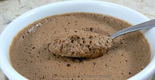 Mousse au chocolat au lait et crème de soja