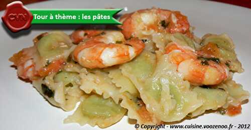 Ravioles sauce Provençale et gambas