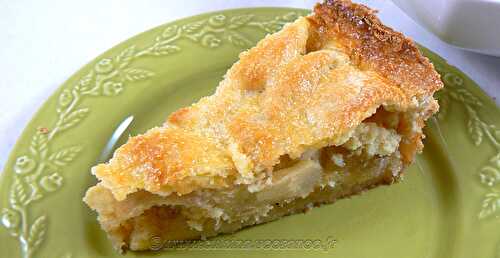 Tarte normande, pommes et amandes