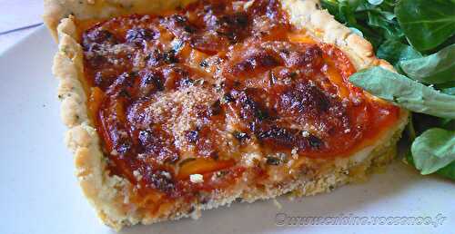 Tarte tomate, estragon et fromage