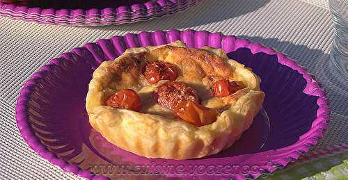 Tartelettes aux tomates cerises, parmesan et basilic