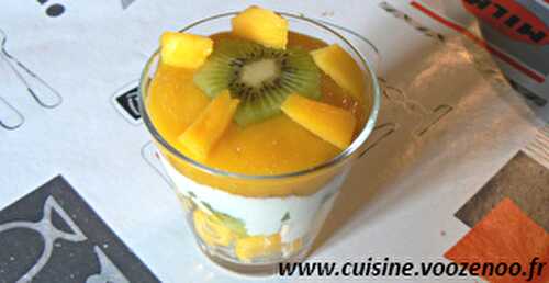 Verrines kiwi, mangue