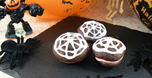 Whoopies « Toile d’araignée » à l’orange et chocolat