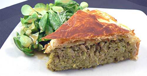 Tourte épicée à la viande hachée et brocolis